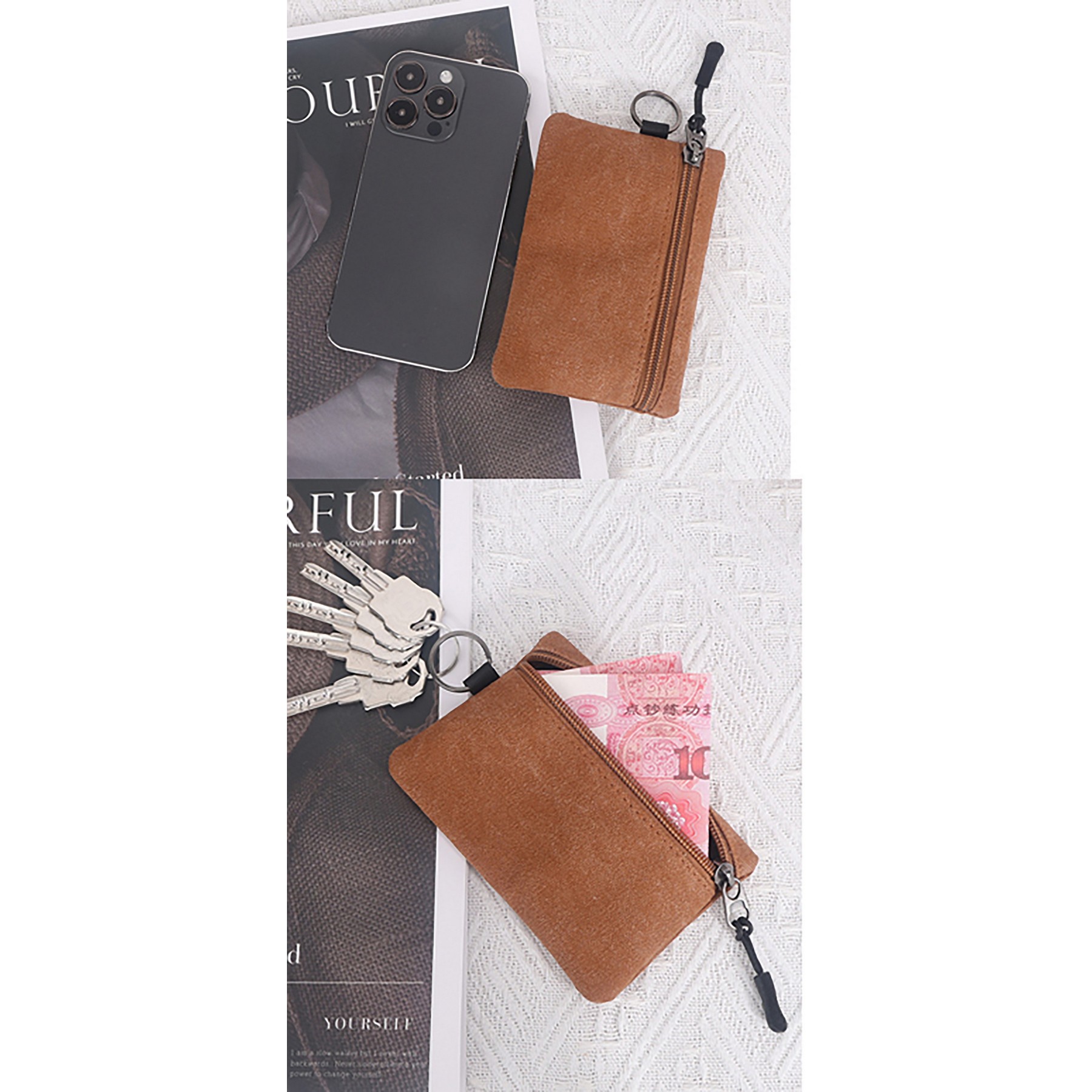 Canvas Coin Purse With Zipper 3