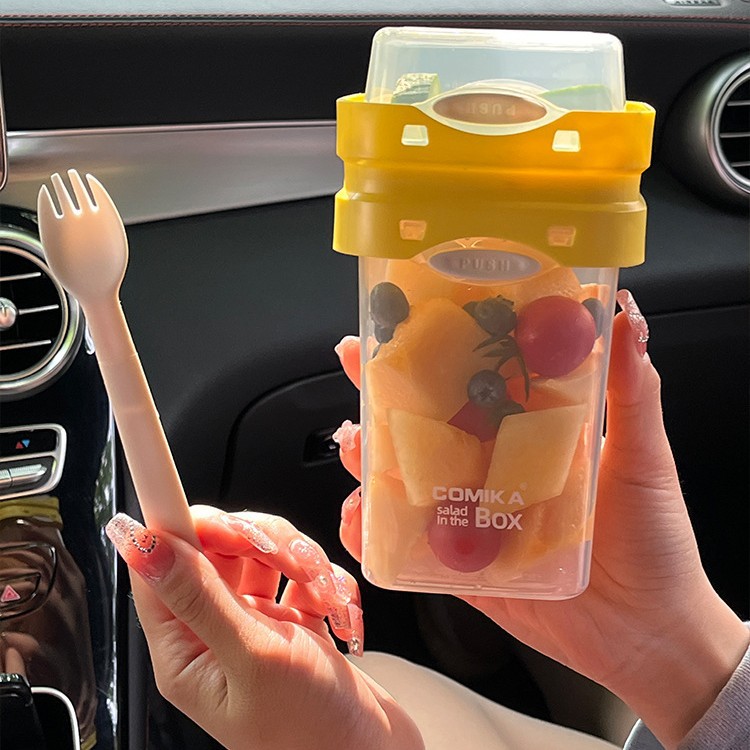 Customized Salad Cup Overnight Oat Cup with Spoon 4