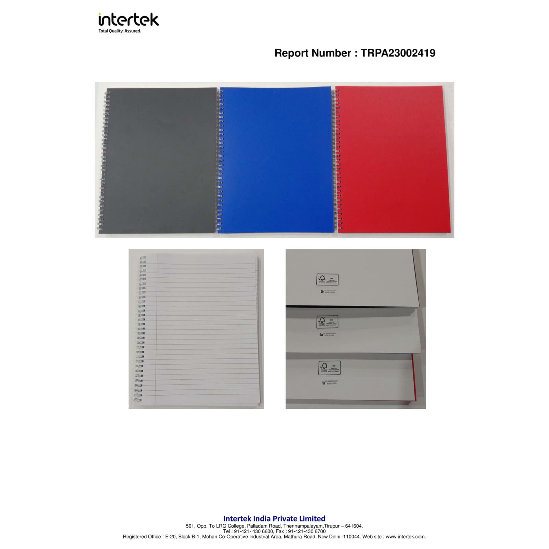 FSC® Mix 8.5" x 11" Remark 1-subject Notebook 137