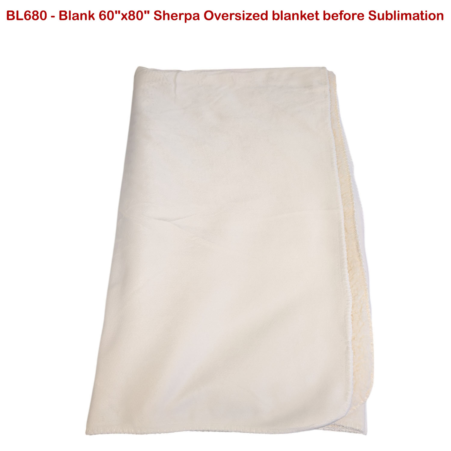 72 Hr Fast Ship - Sherpa Faux Wool Lined Micro Mink Throw, 60x80, Sublimated Edge to Edge 1 side 4