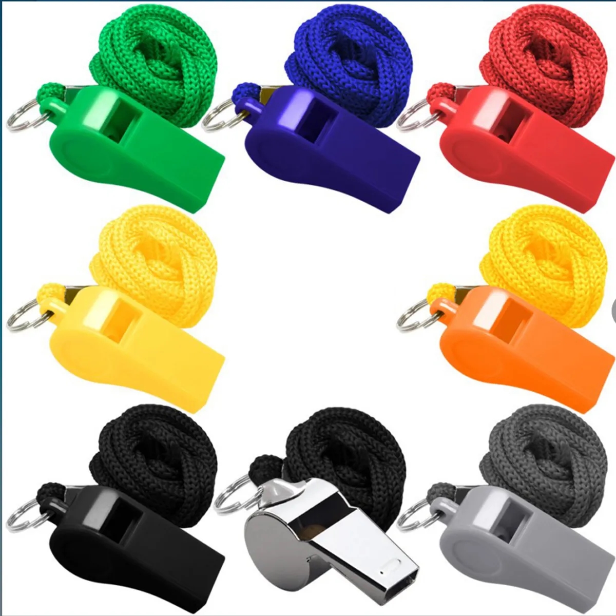 Plastic Whistles with Lanyard 6