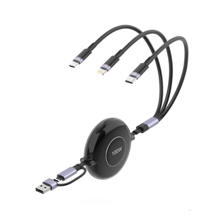 3 IN 1 100W Retractable Multi Charging Cable 4