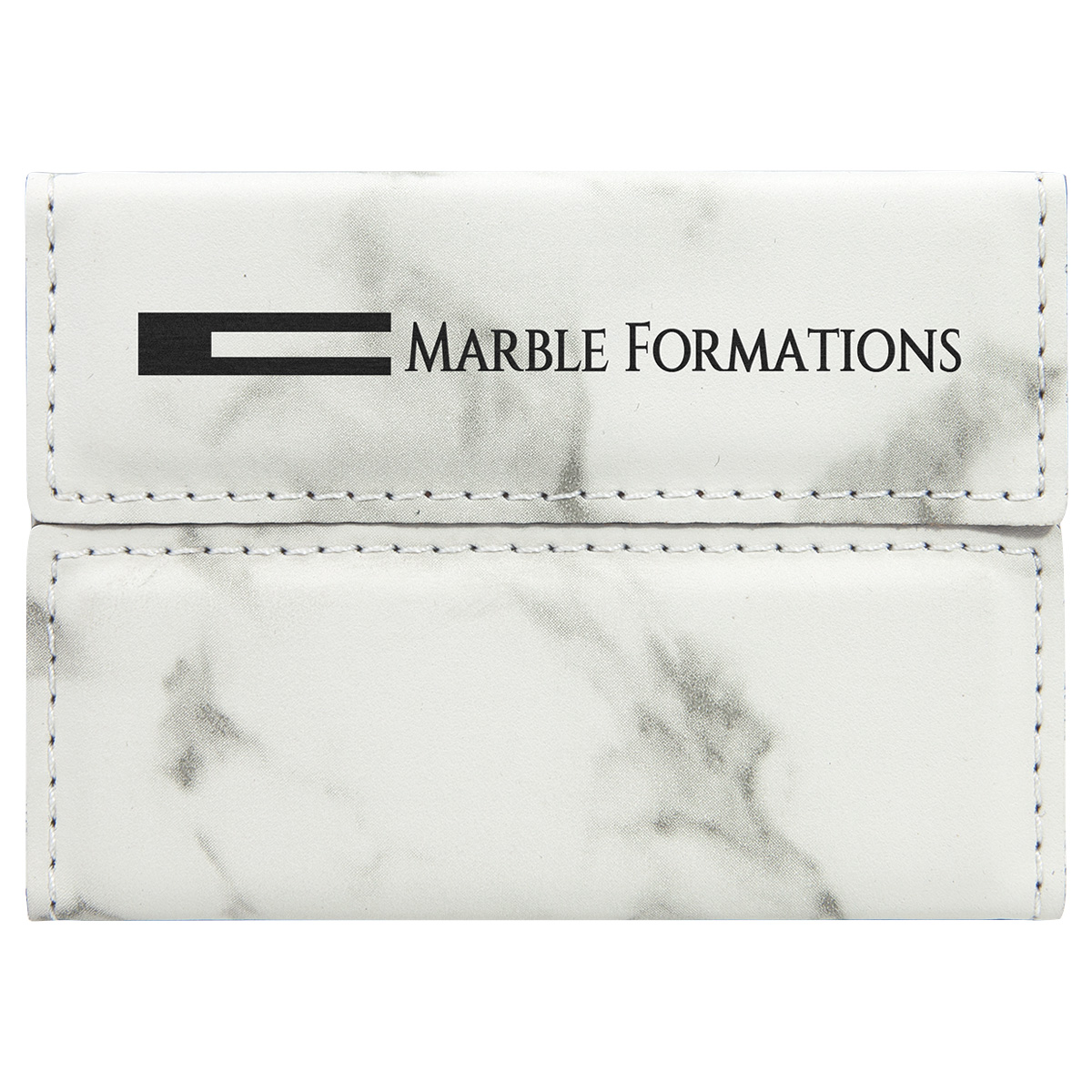 Marble Leatherette Business Card Holder