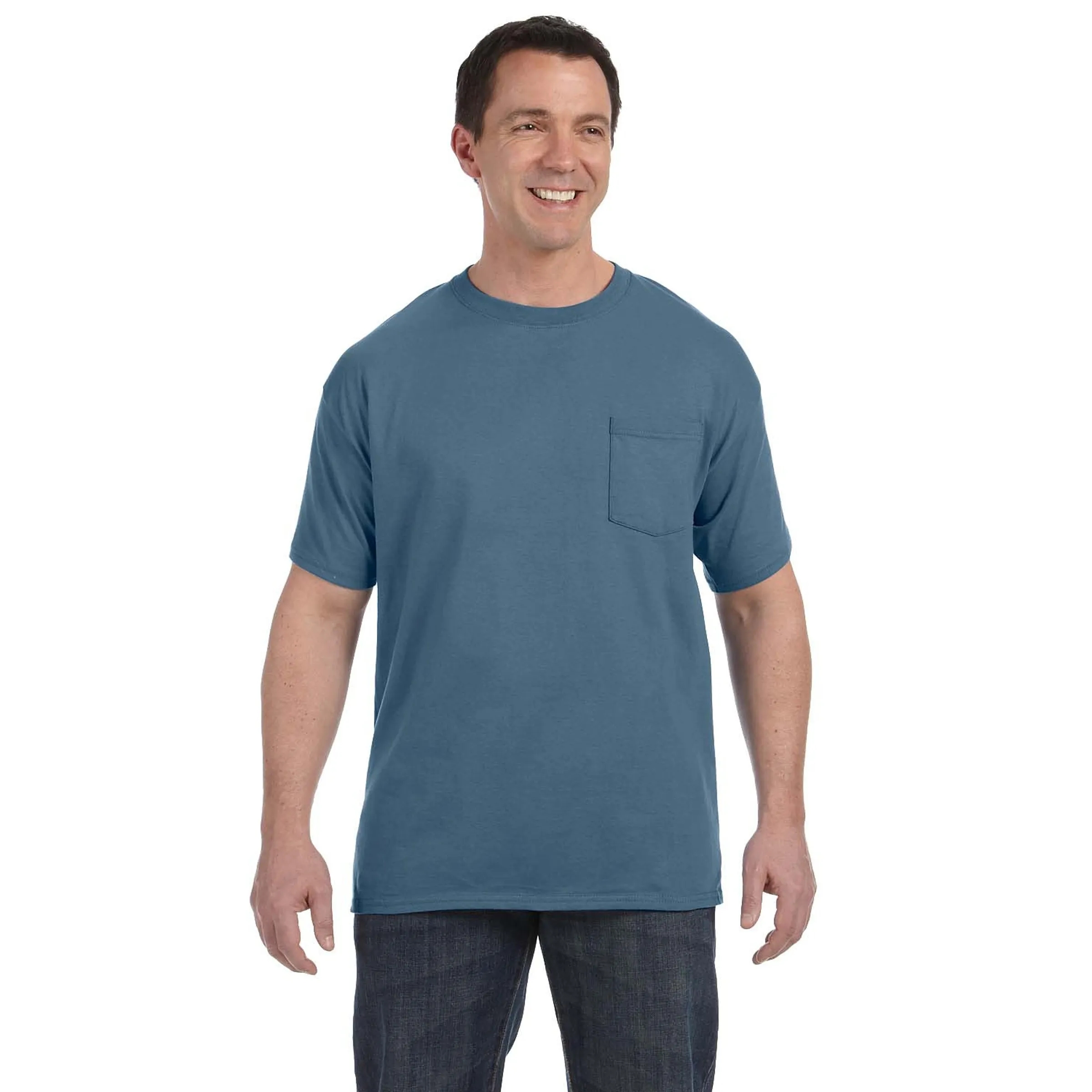 Hanes Men's 6.1 oz Tagless Pocket T-Shirt 12