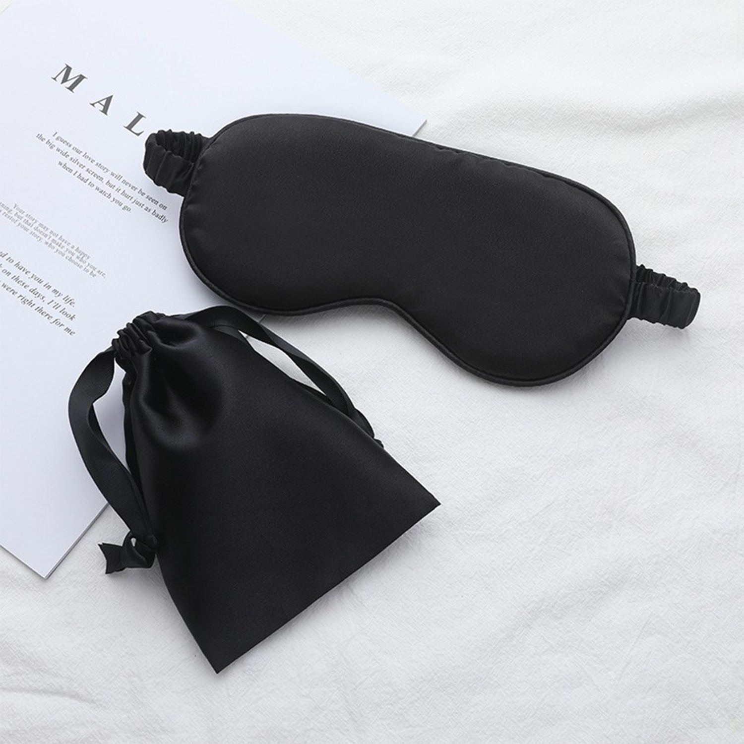 Simulated Silk Eye Mask With Pouch 2