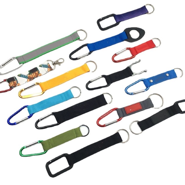 Carabiner Keychain with Polyester Strap 1