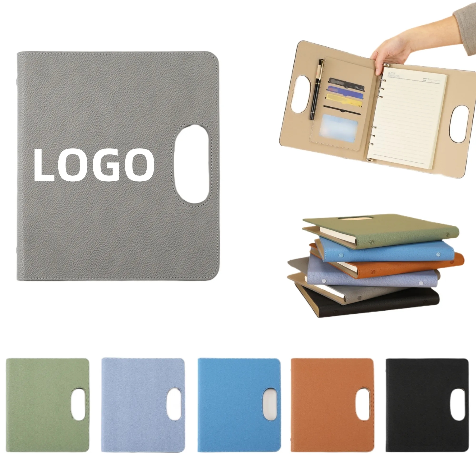 Handheld A5 Loose-Leaf PU Leather Multifunctional Notebook 3