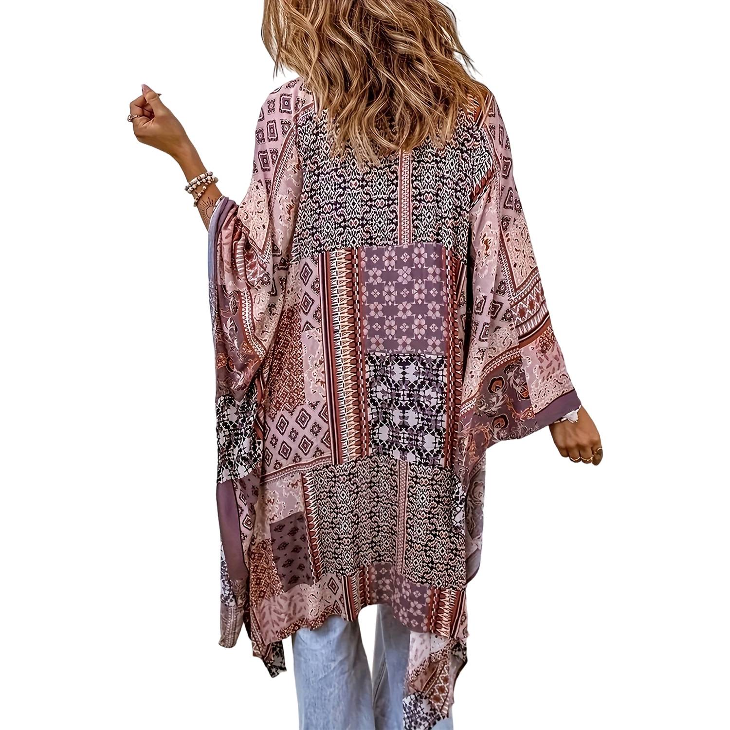 Women Lightweight Long Beach Cardigan Cover-up 4
