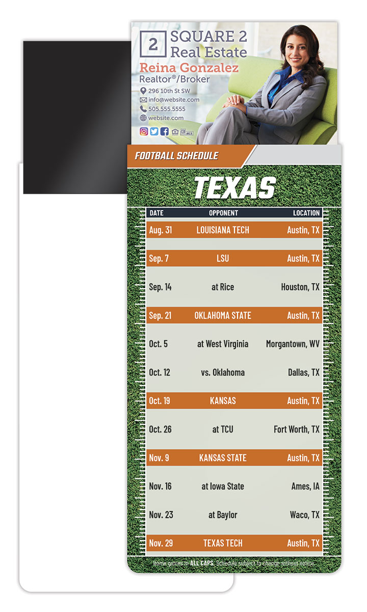 Magna-Card Business Card Magnet Football Schedules (3.5x9)
