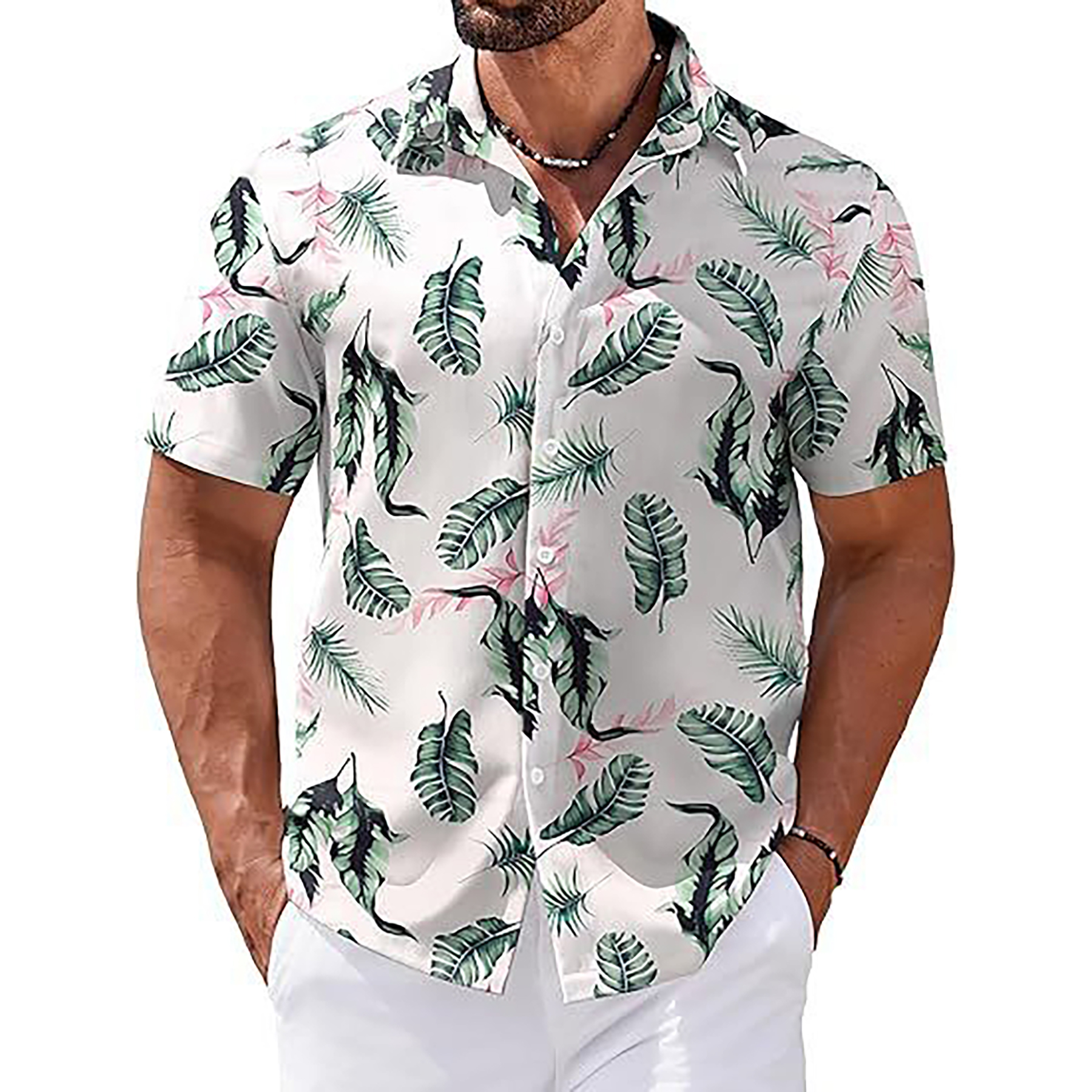 Men's Tropical Floral Beach Shirt 6