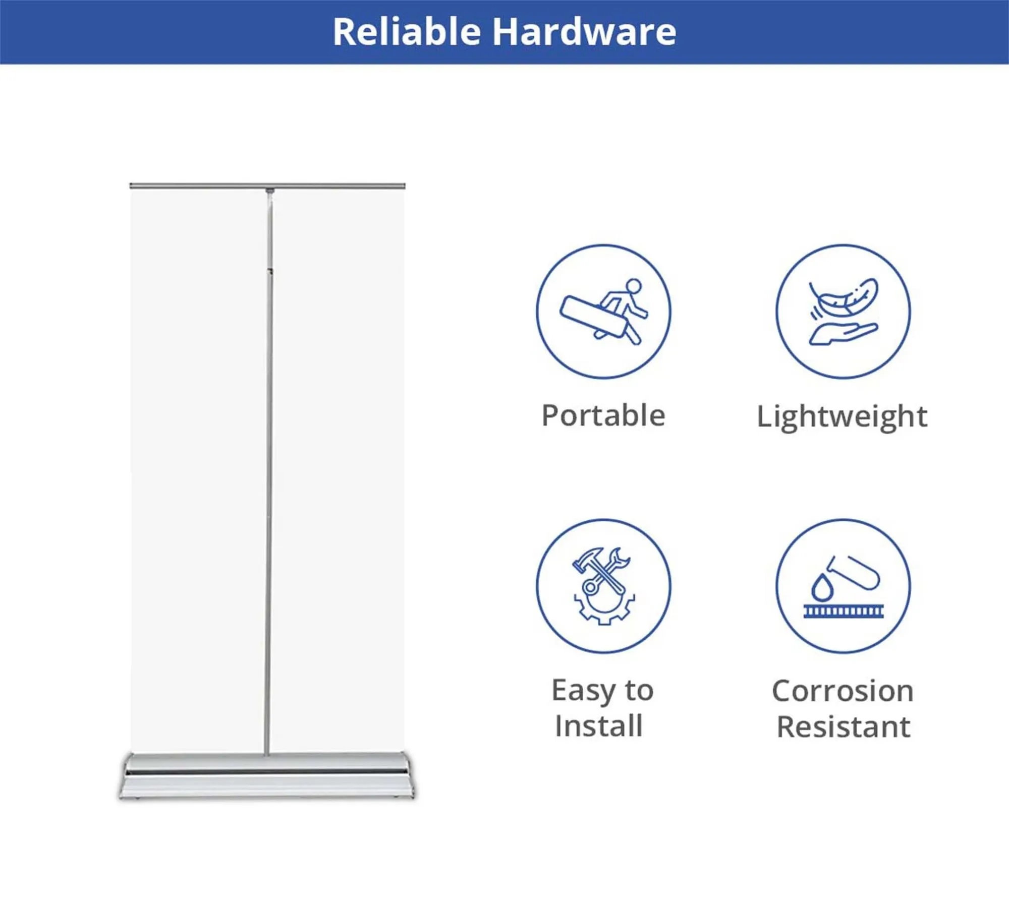 Steppy Retractable Banner Stand - Hardware only 2