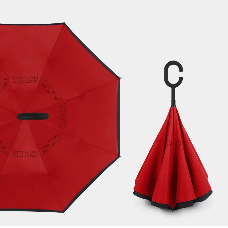 C Handle Inverted Umbrella Manual-Open 3