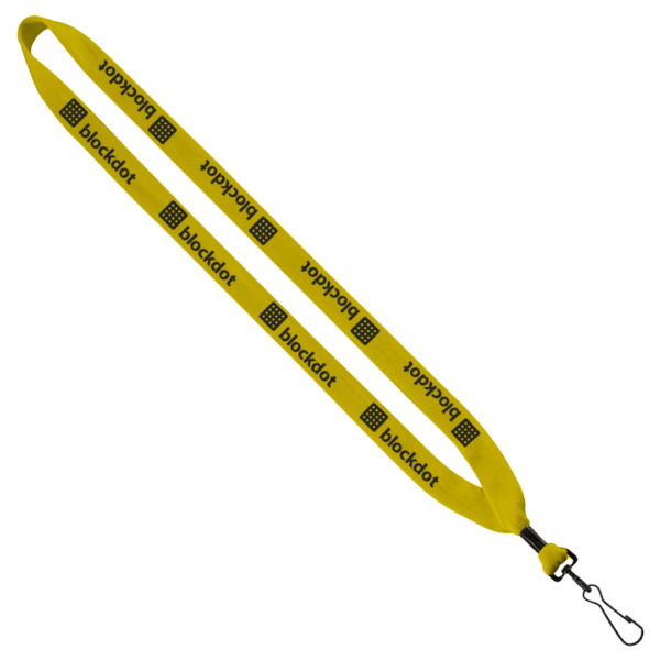 3/4" Cotton Lanyard with Metal Crimp & Split-Ring