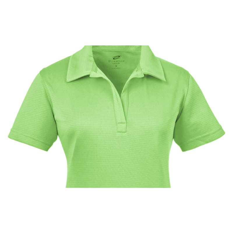 UltraClub Ladies' Cool & Dry Jacquard Stripe Polo 4