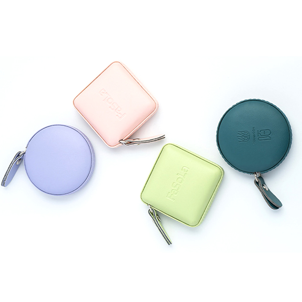 Automatic retractable 1.5m 60 inch round square PU leather tape measure 9