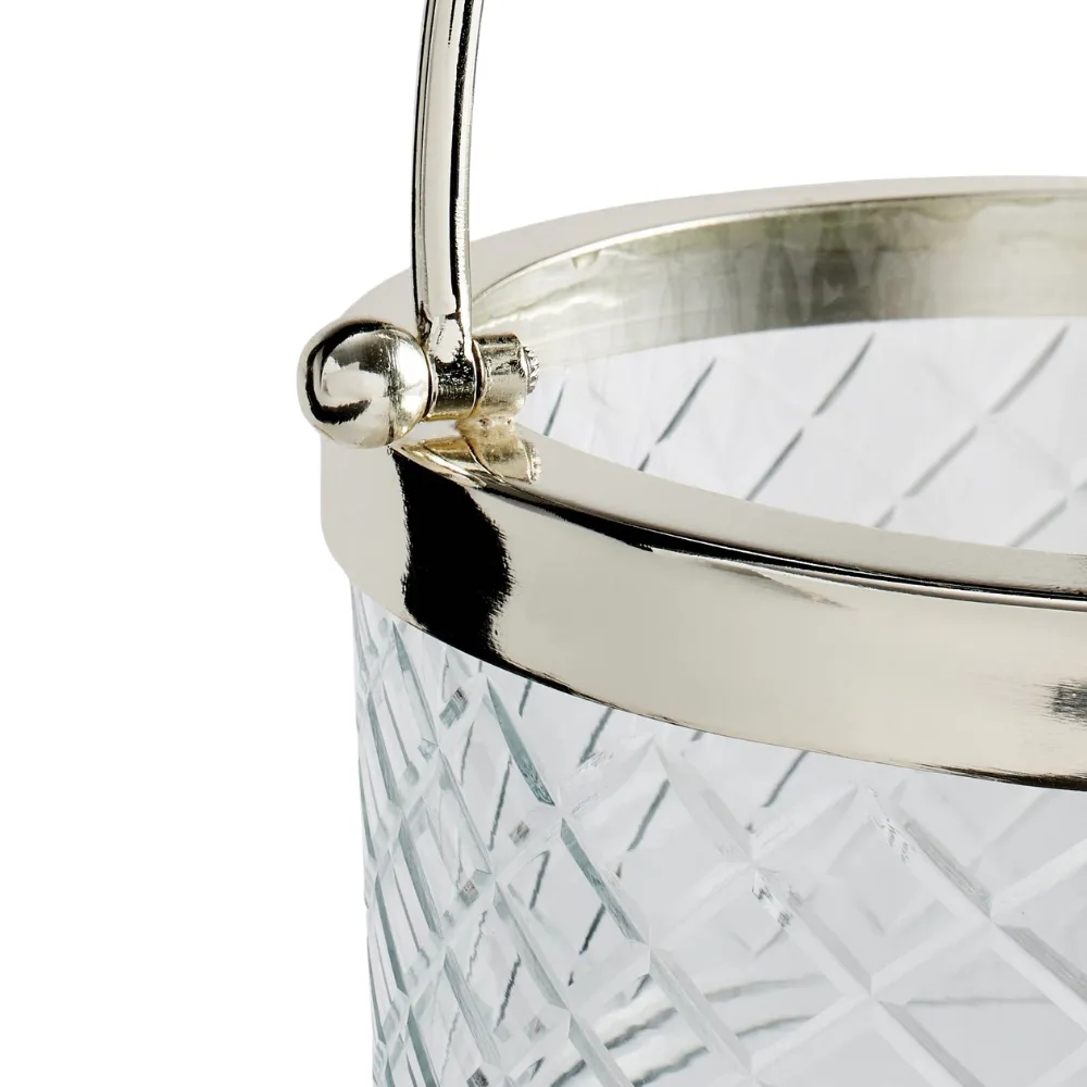 2.9L Glass Ice Bucket with Tongs 3