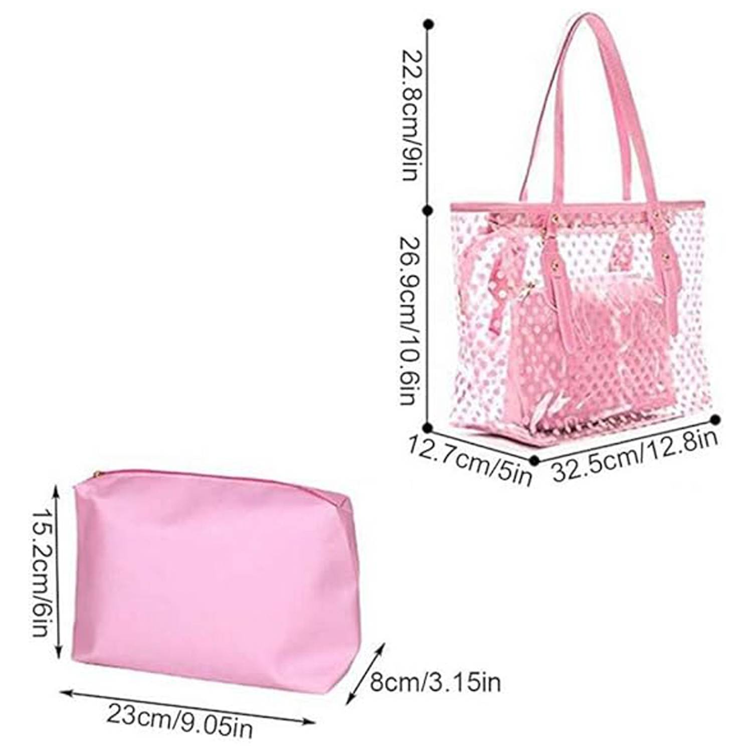 Stylish PVC Waterproof Clear Beach Tote Bag 8
