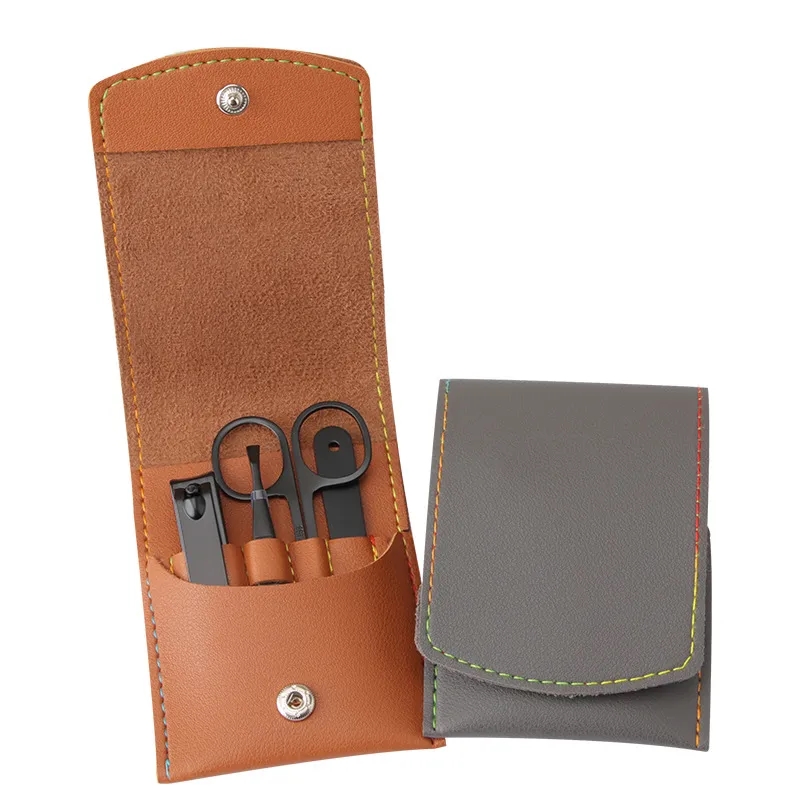 4Pcs Manicure Set With Pu Leather Bag 2