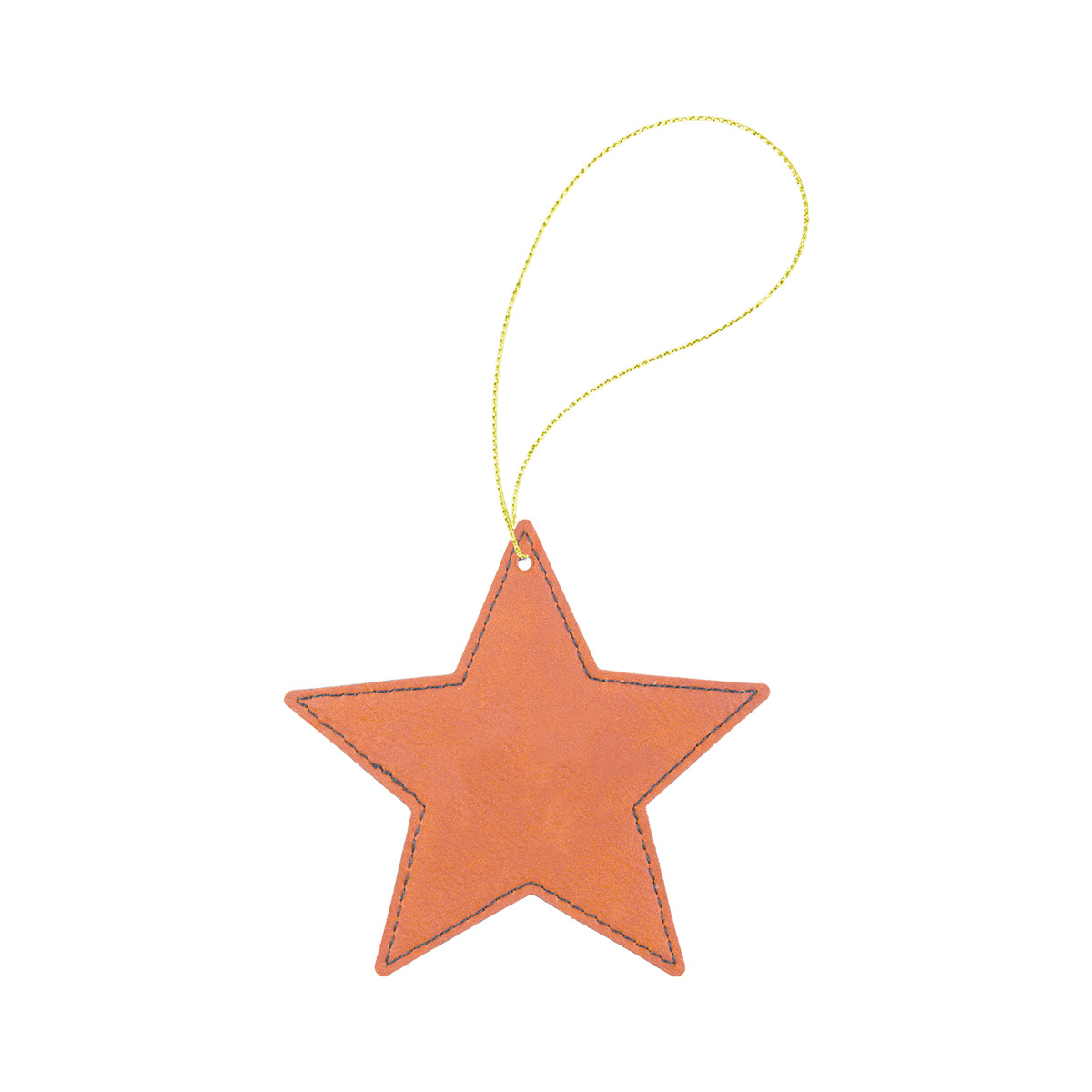 Rawhide Leatherette Star Ornament 2
