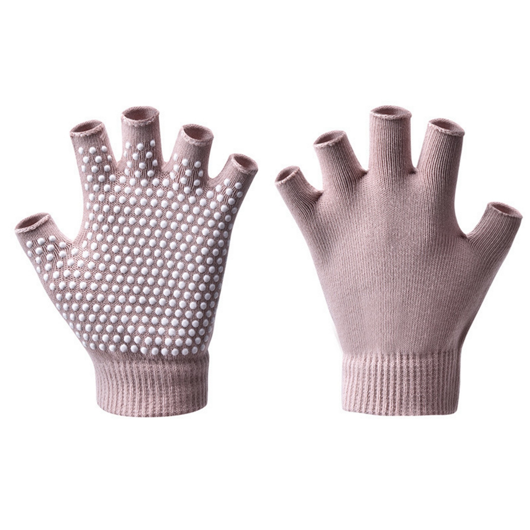 Winter Half Finger Gloves Knitted Fingerless 2