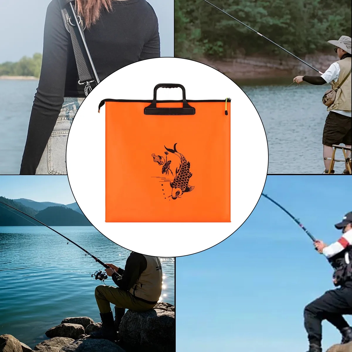 EVA Fishing Gear Storage Bag With Zipper And Handle 6