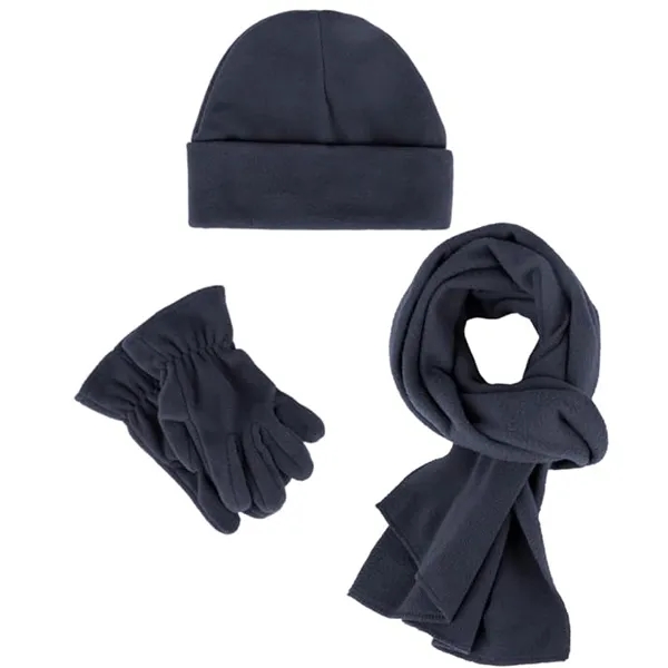 Fleece Kids Hat, Scarf and Gloves Set - 3 Pieces 2