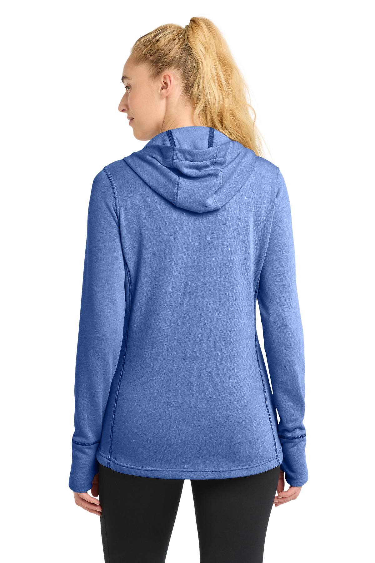 Sport-Tek Women's PosiCharge Tri-Blend Wicking Fleece Hooded Pullover. LST296, custom hoodie or sweatshirt with logo imprint 19
