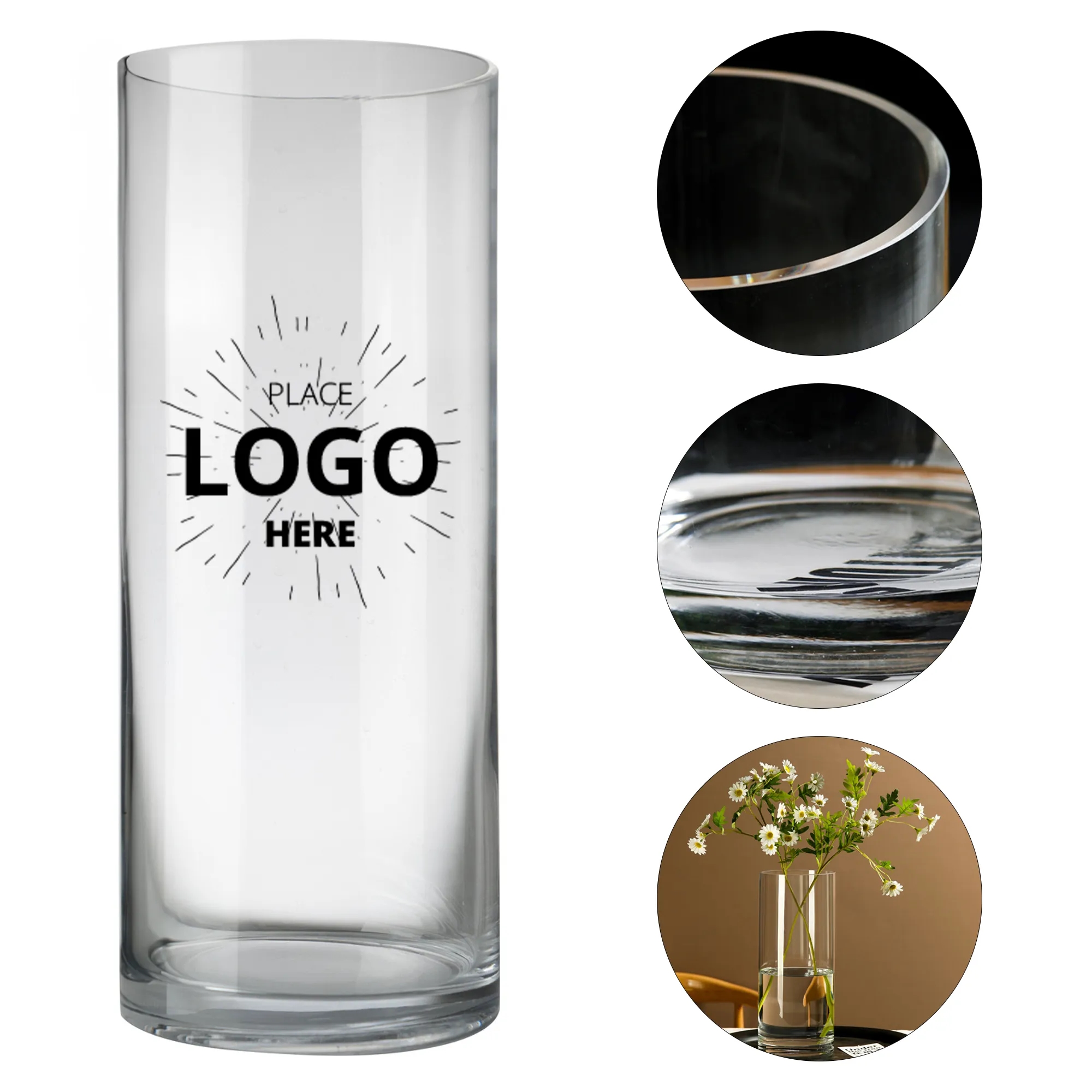 8oz Glass Flower Vases 3