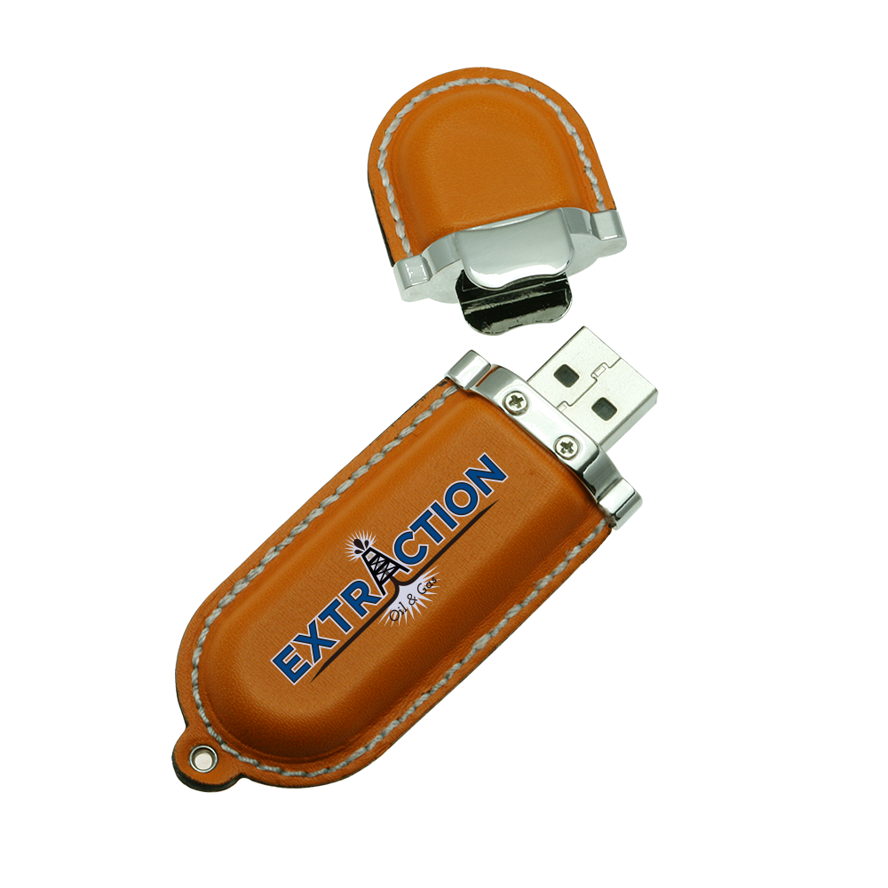 Hazelhurst Leather Round Stitch USB 5