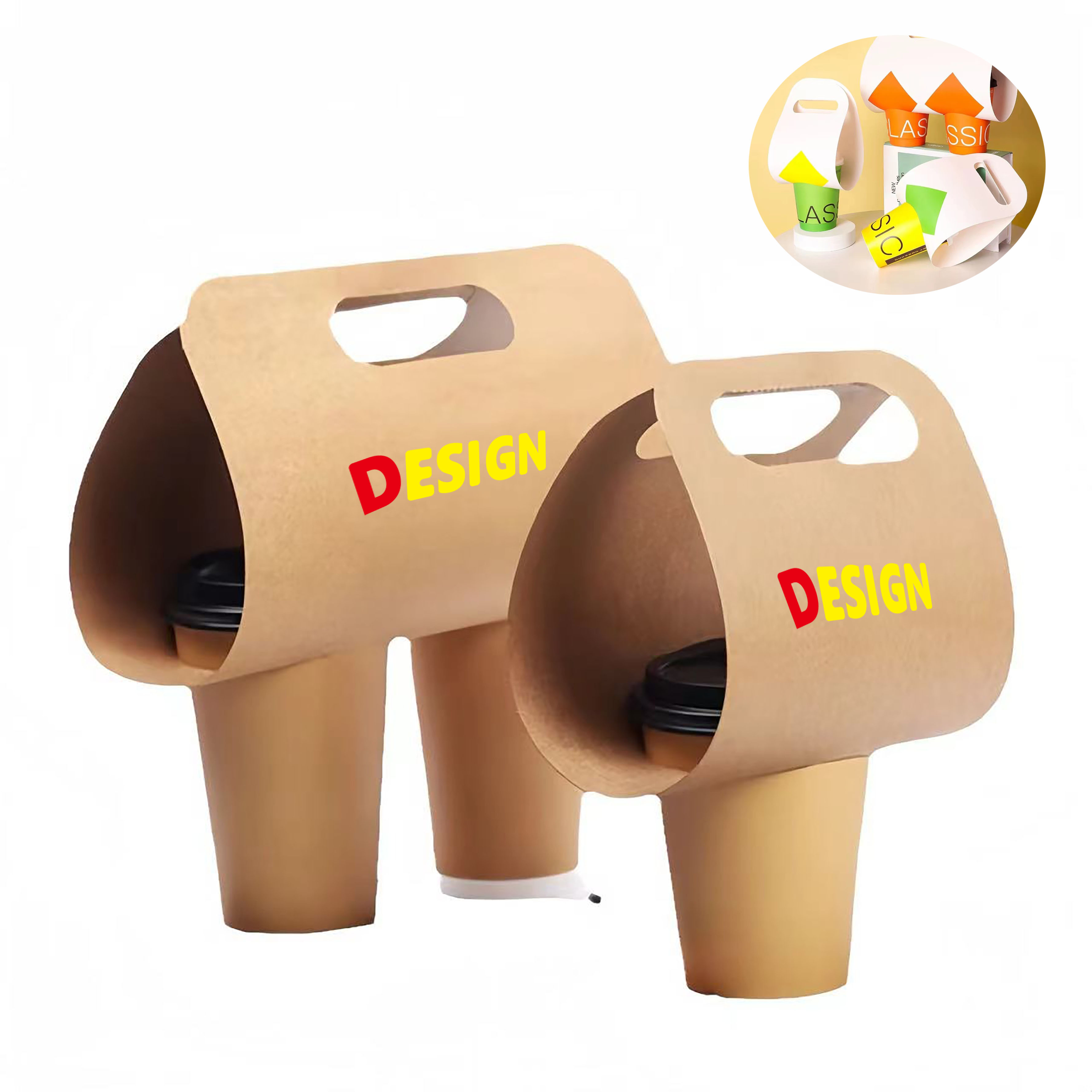 Kraft Paper Beverage Holder 2