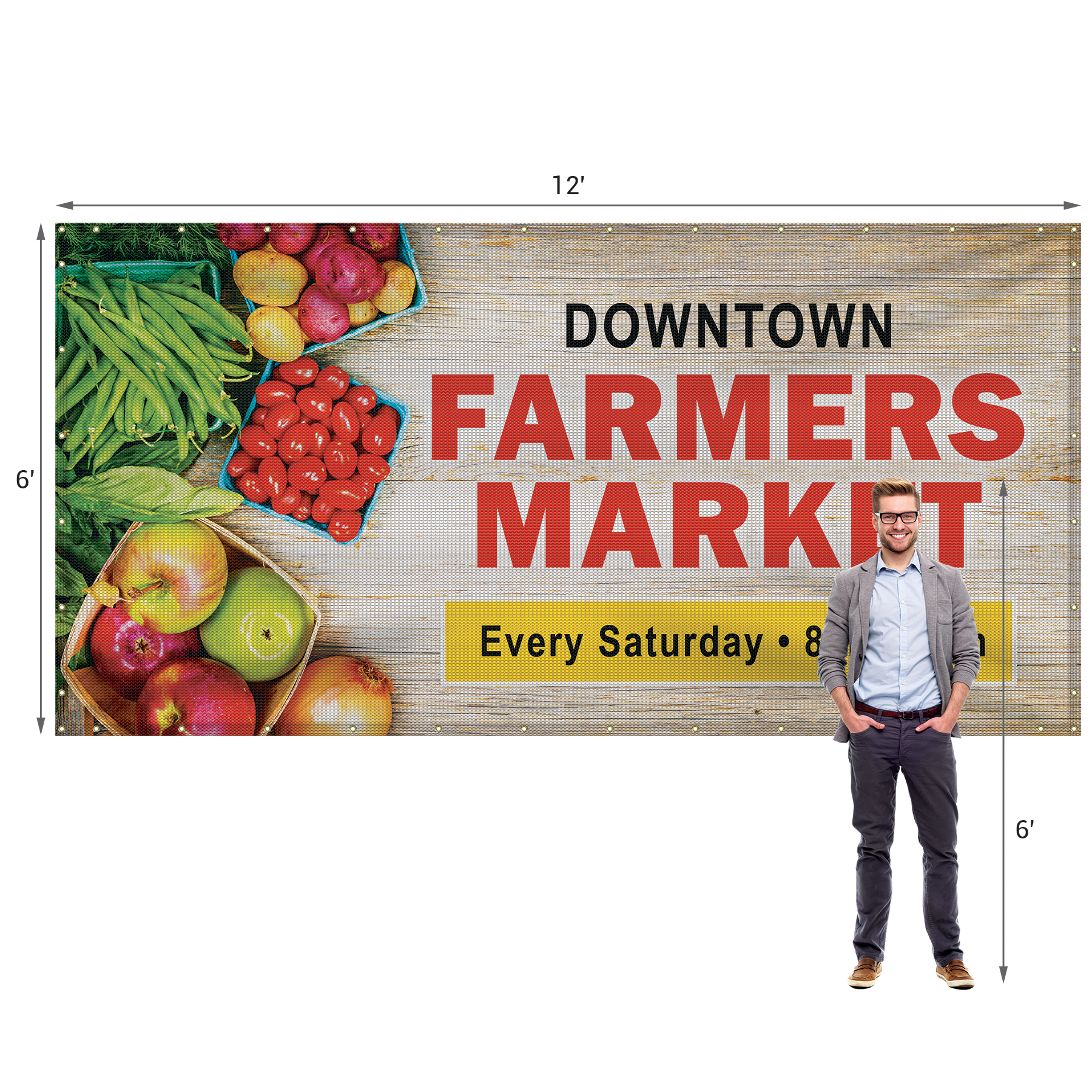 6' x 12' Premium Polyester Mesh Banner 5