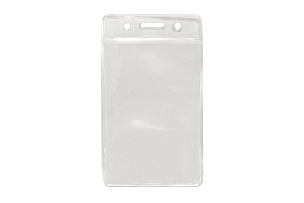Vinyl Vertical Top Load Badge Holder (2.66"x 4.25")(Clear) 2