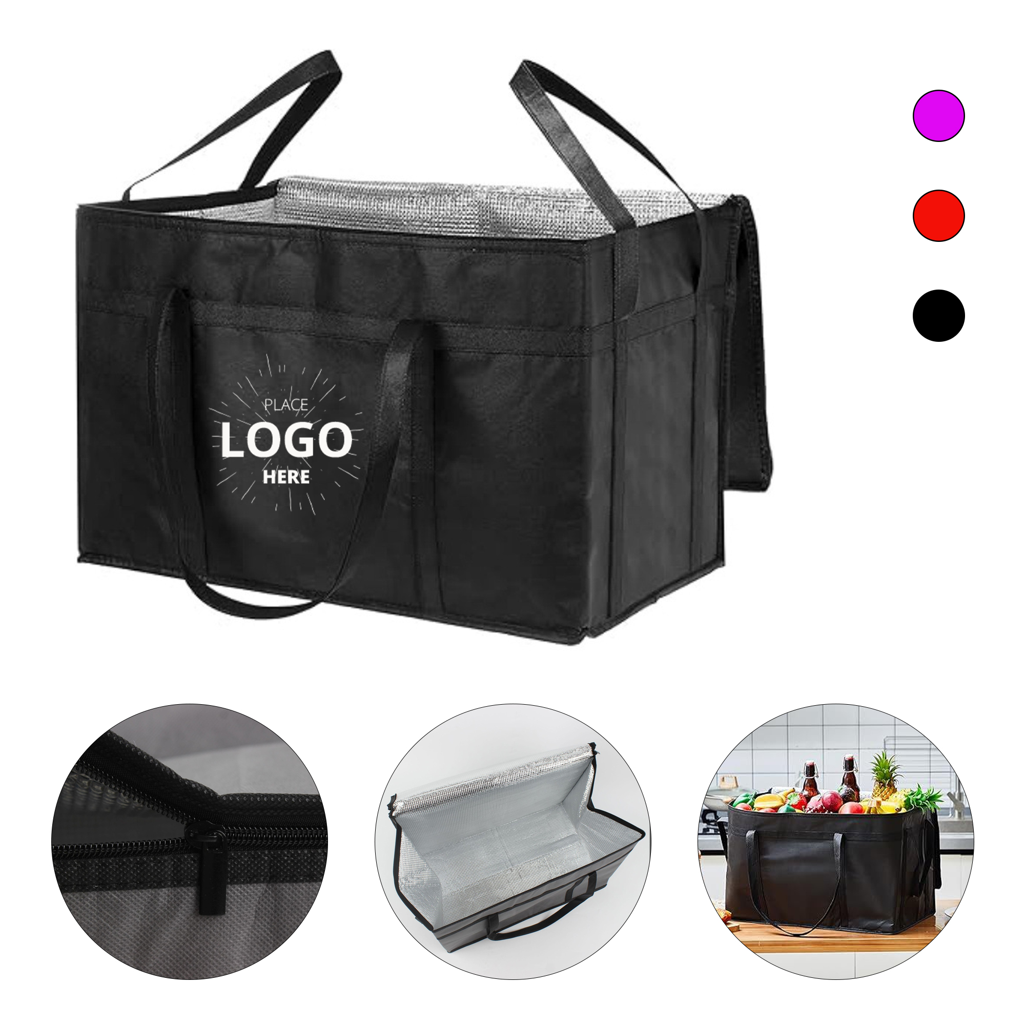 Large Capacity Insulated Cooler Lunch Bag 2