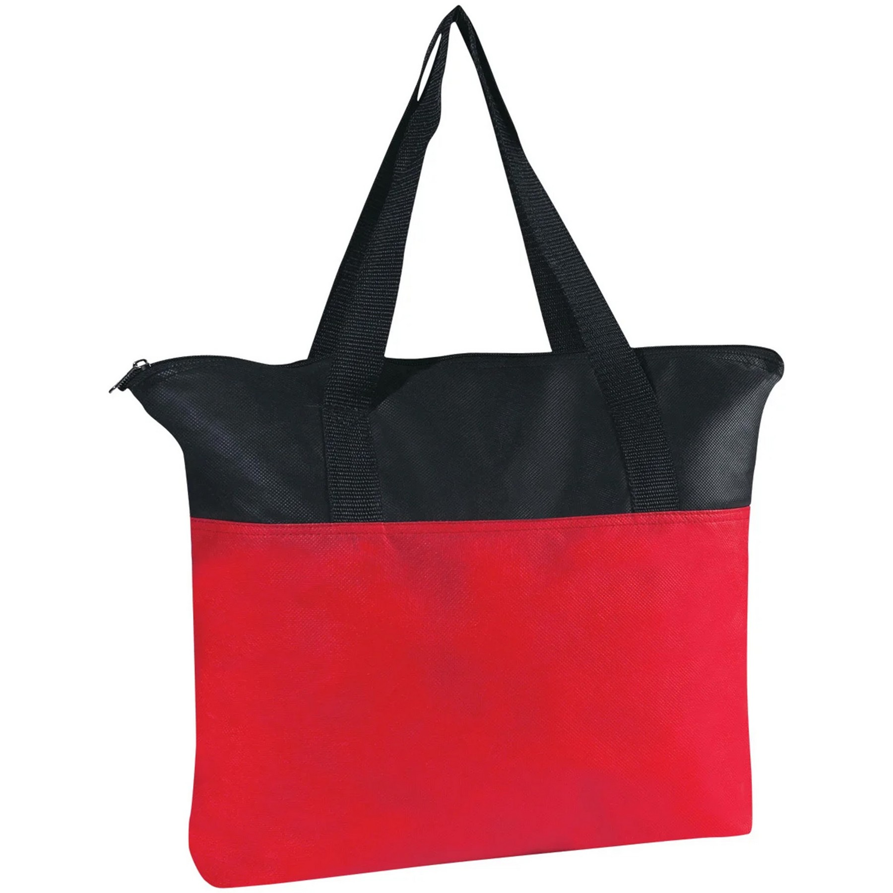 Custom Two-Tone Non-Woven Zippered Tote Bags 5