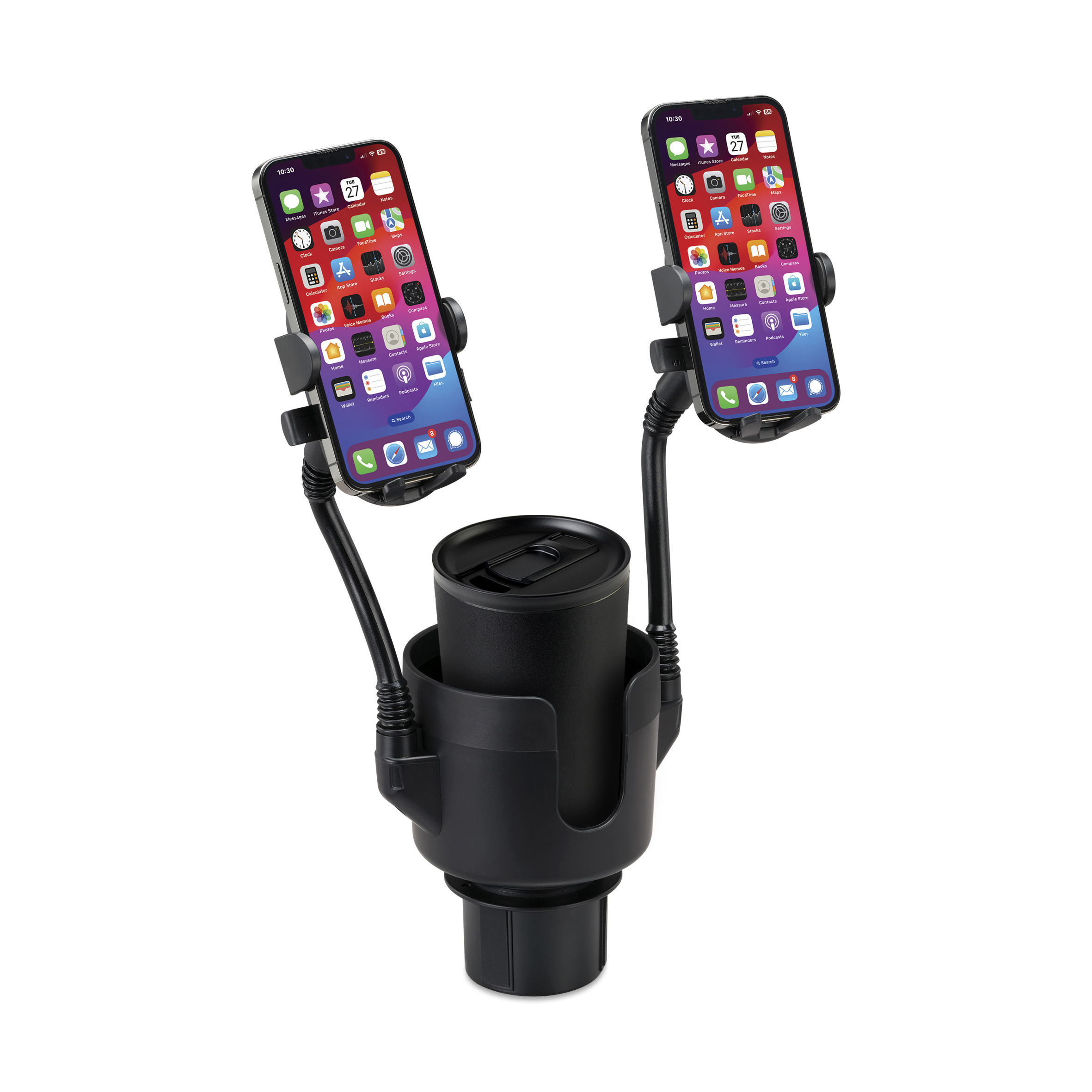 iLive™ Cup Holder with Dual Mobile Phone Mount 10