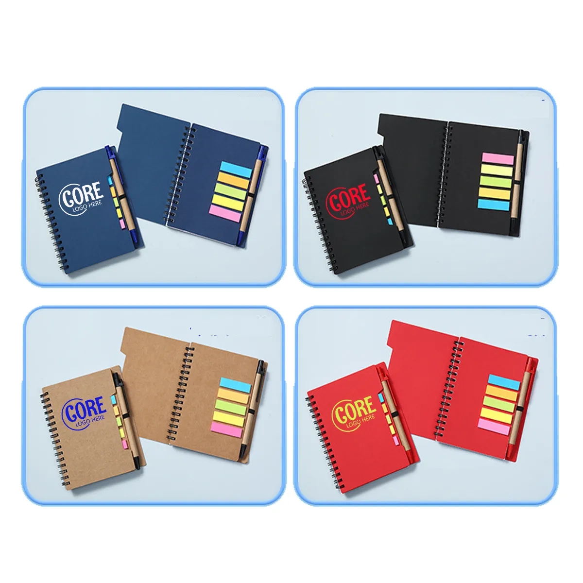 Custom Notebook With Sticky Notes and Pen 3