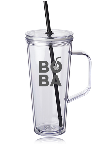 24 oz. Tilden Plastic Tumbler with Handle 16