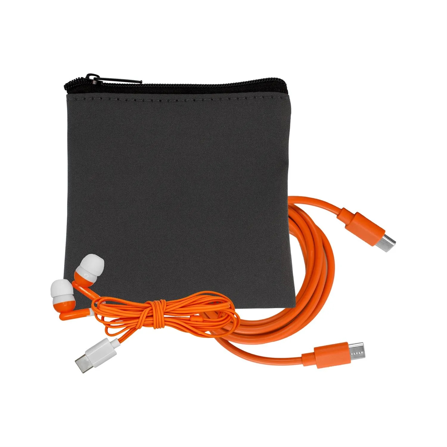 Gray Executive C to C Cable & Ear Bud Set 6