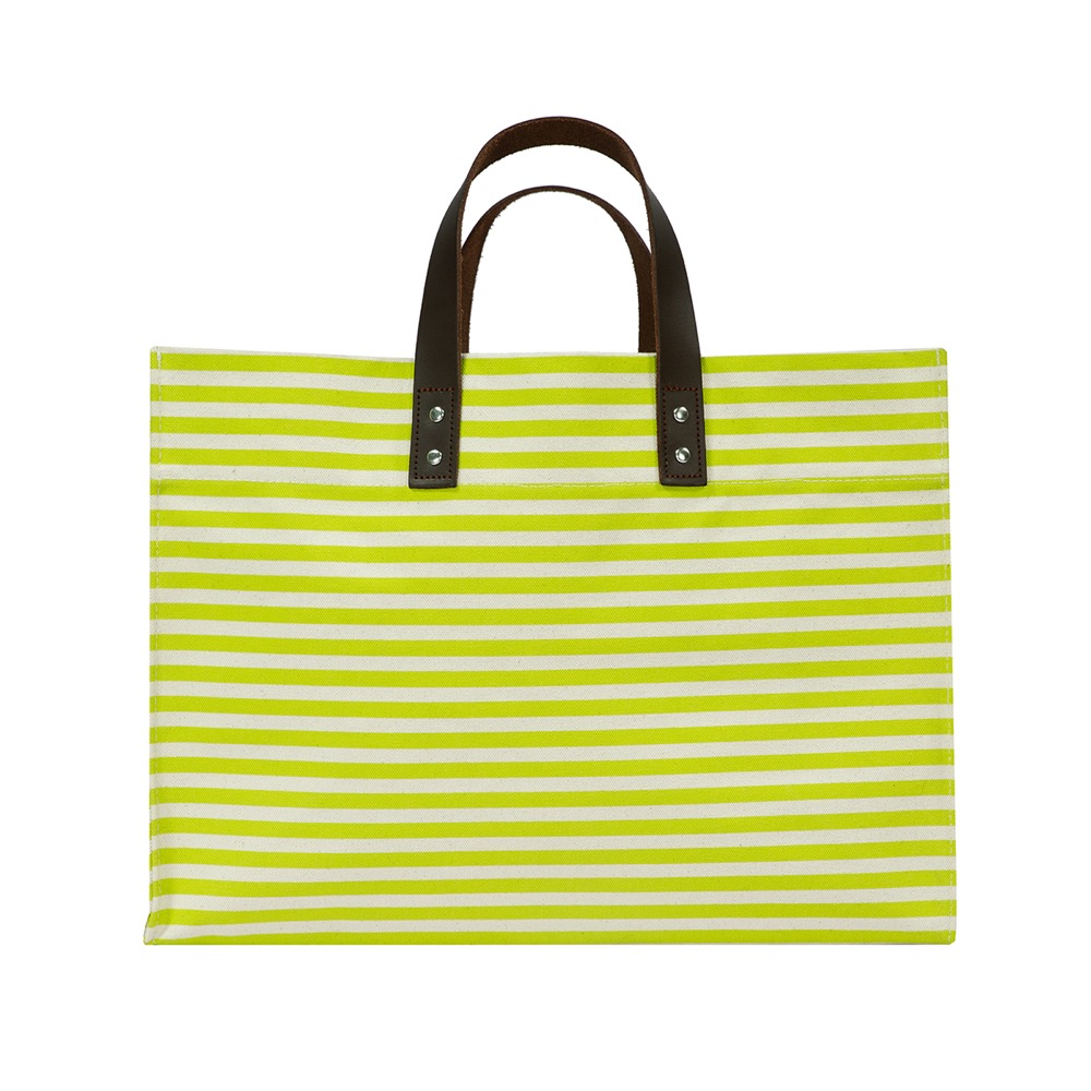 20 Oz. Super Heavy Canvas Stripe Manhattan Tote Bag 17