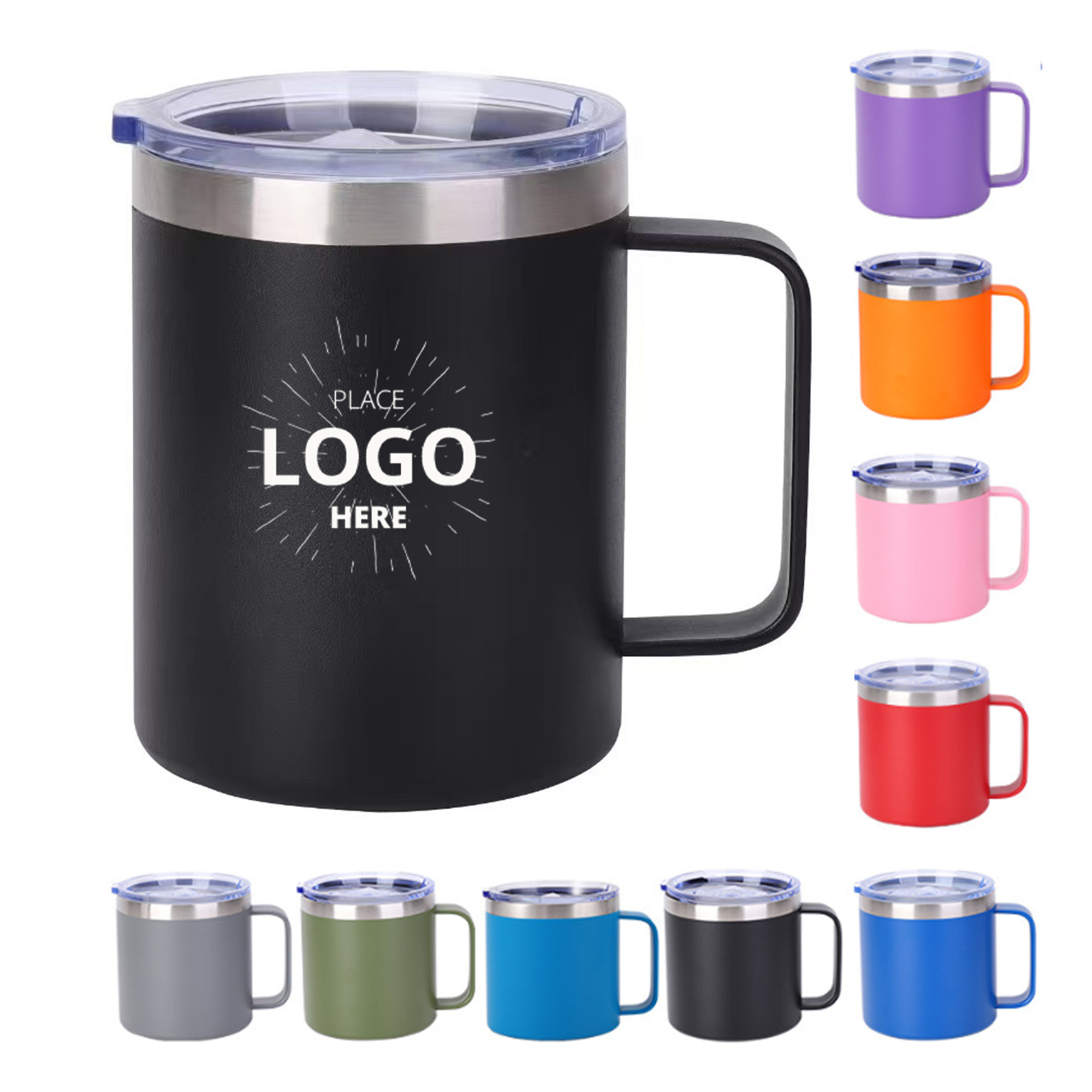 14oz Stainless Steel Vacuum Camping Mug 2