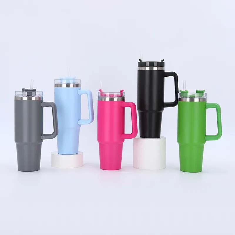 40oz Stainless Steel Insulated Tumbler with Straw 11