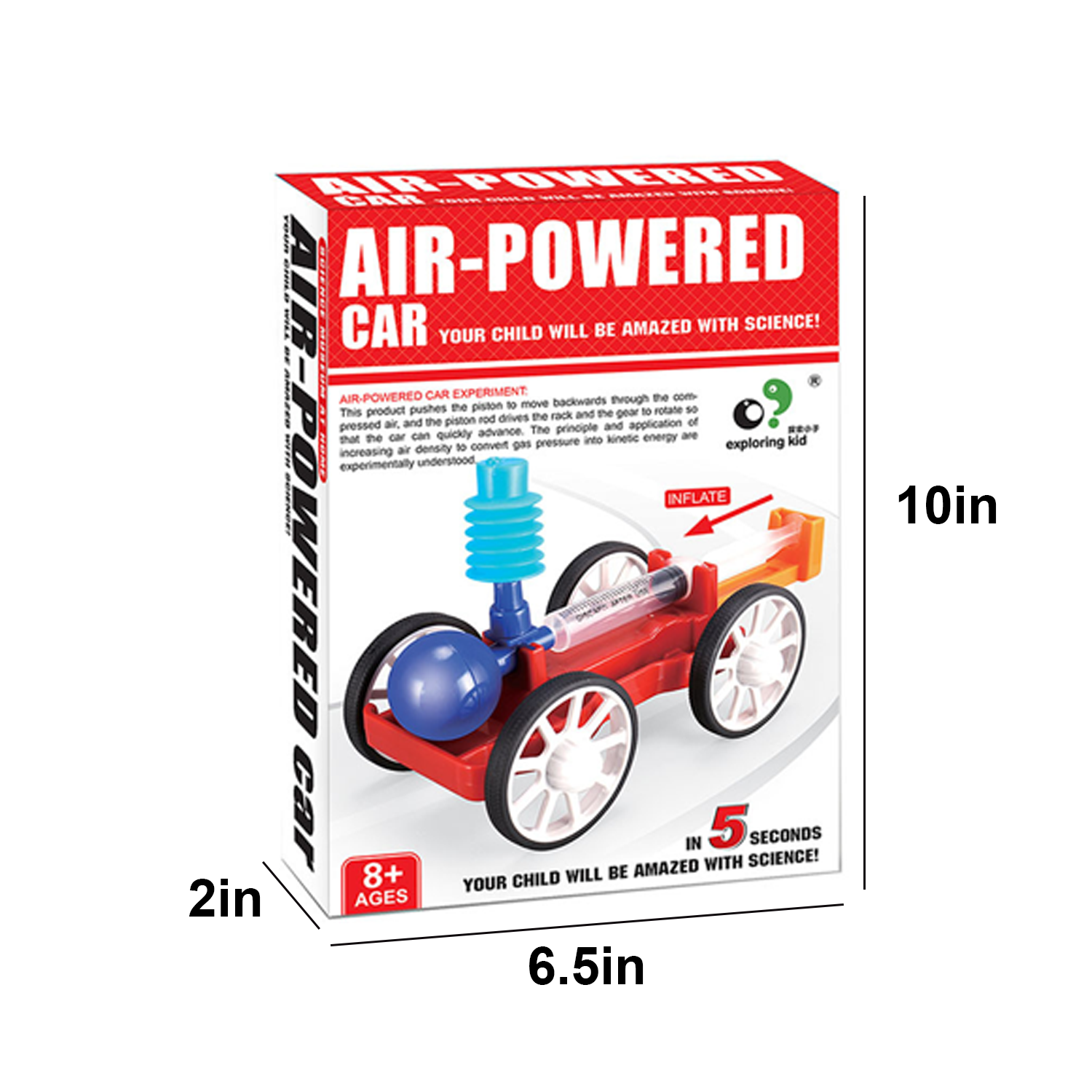 DIY educational toy air powered car 3