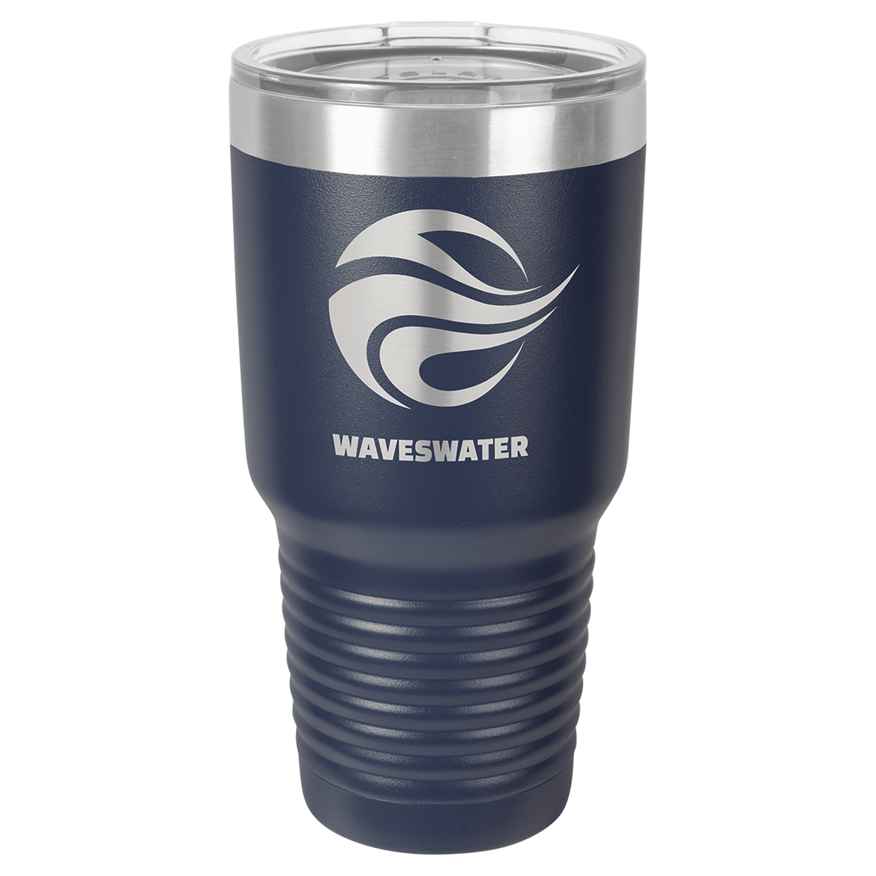 Polar Camel 30 oz. Navy Blue Vacuum Insulated Ringneck Tumbler with Clear Lid 2