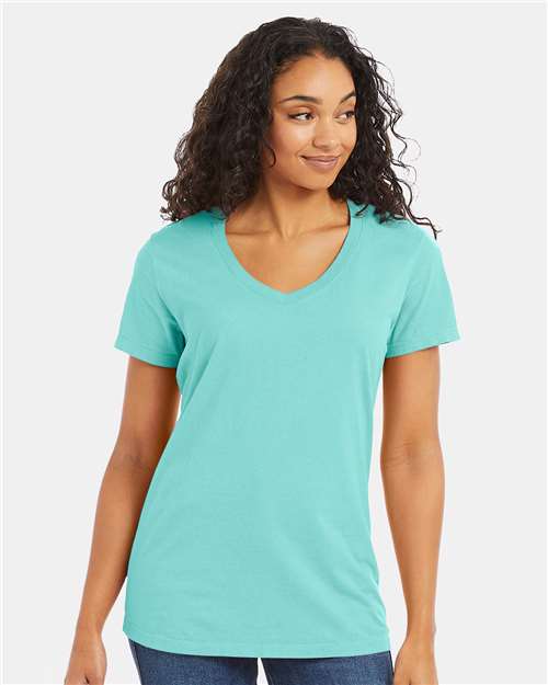 Women's Garment-Dyed V-Neck T-Shirt - GDH125 14