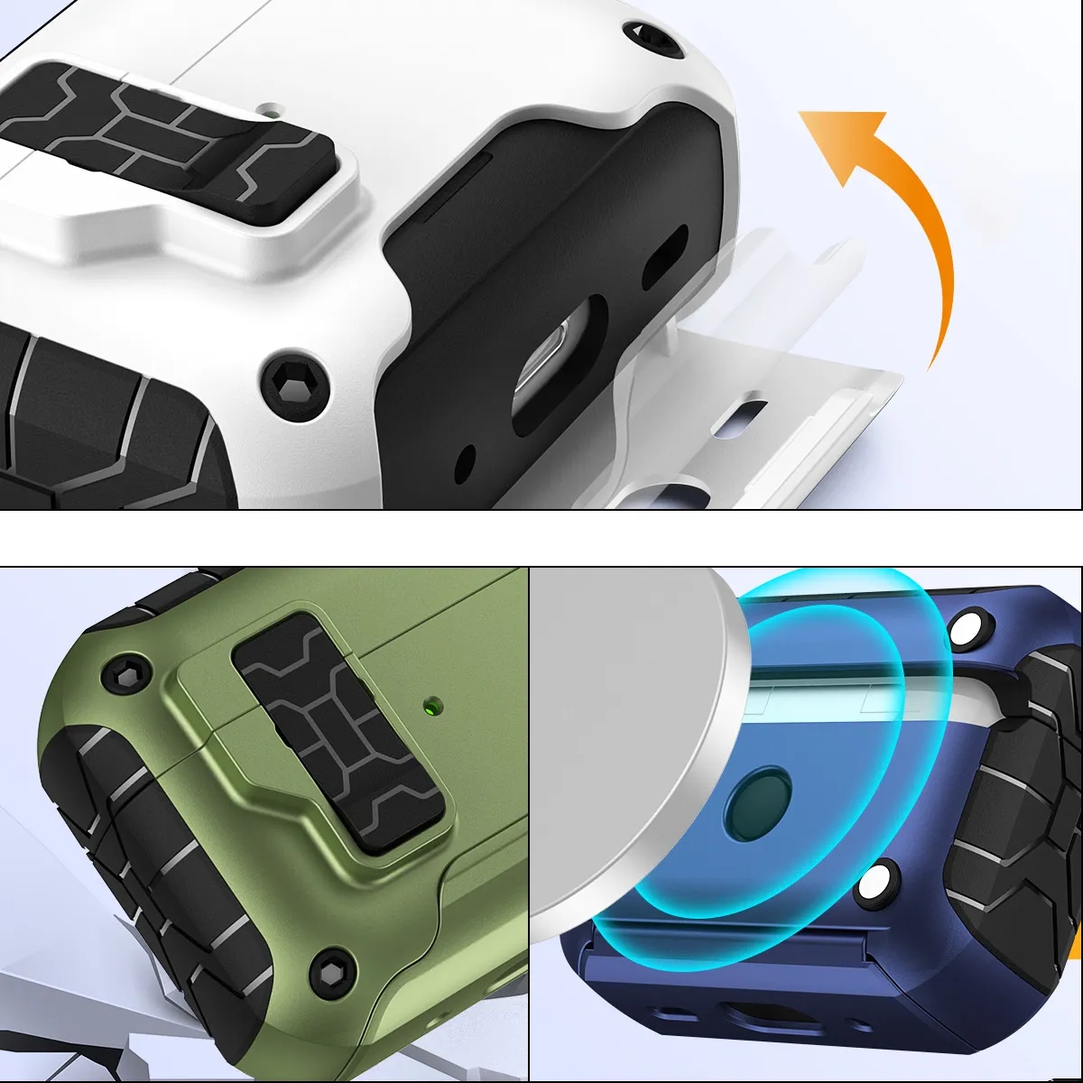 AirPods Case with Safety Lock Cover Protect Against Drops, Scratches and Dust 5