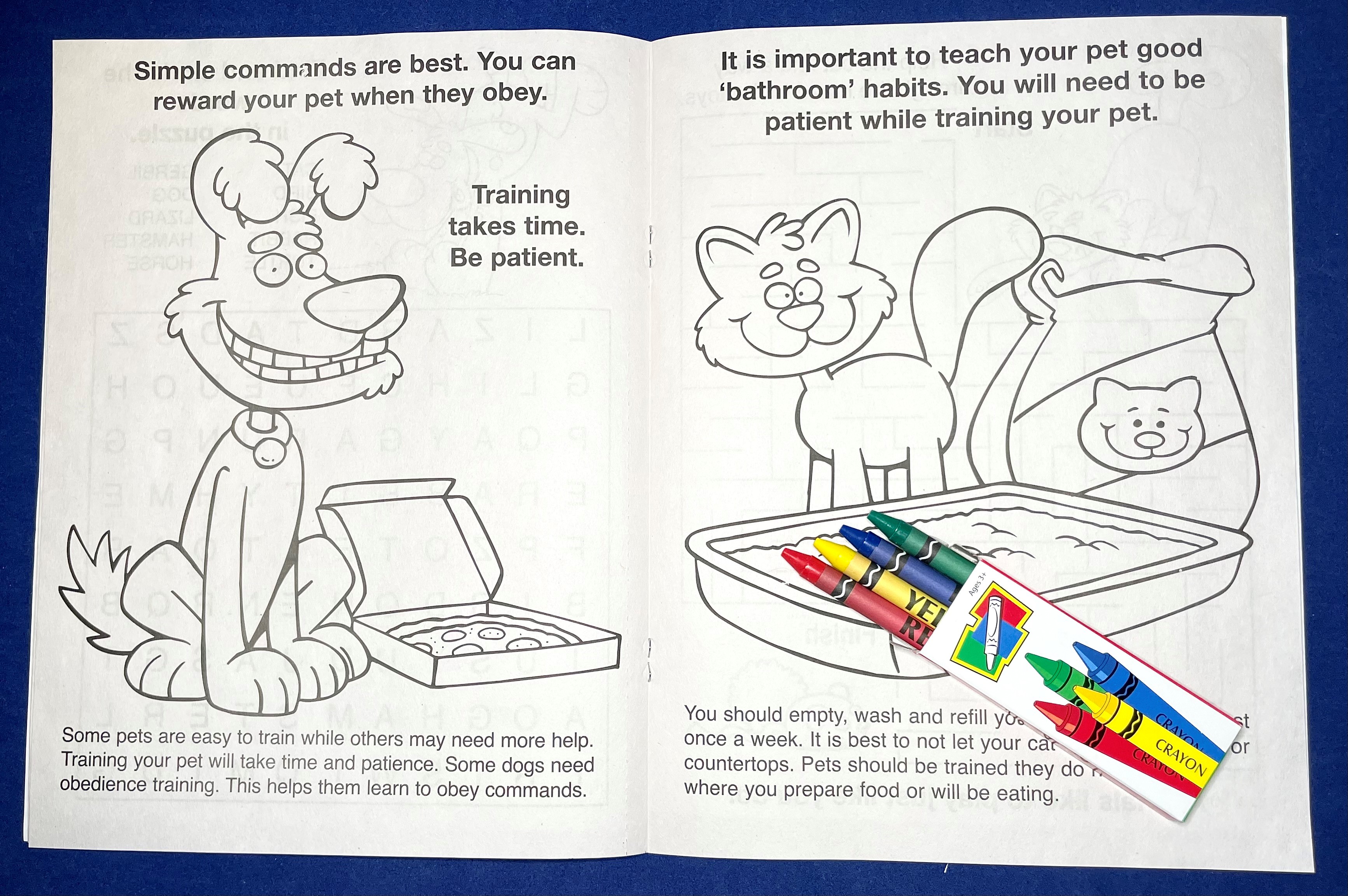 COLORING SET - Healthy Pets are Happy Pets Coloring Book Fun Pack 1