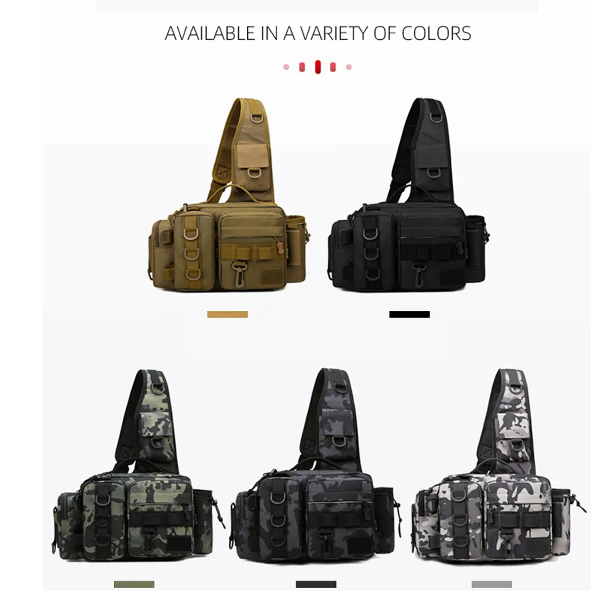 Fishing Hunting Tackle Bag Fanny Pack Waterproof Waist 7