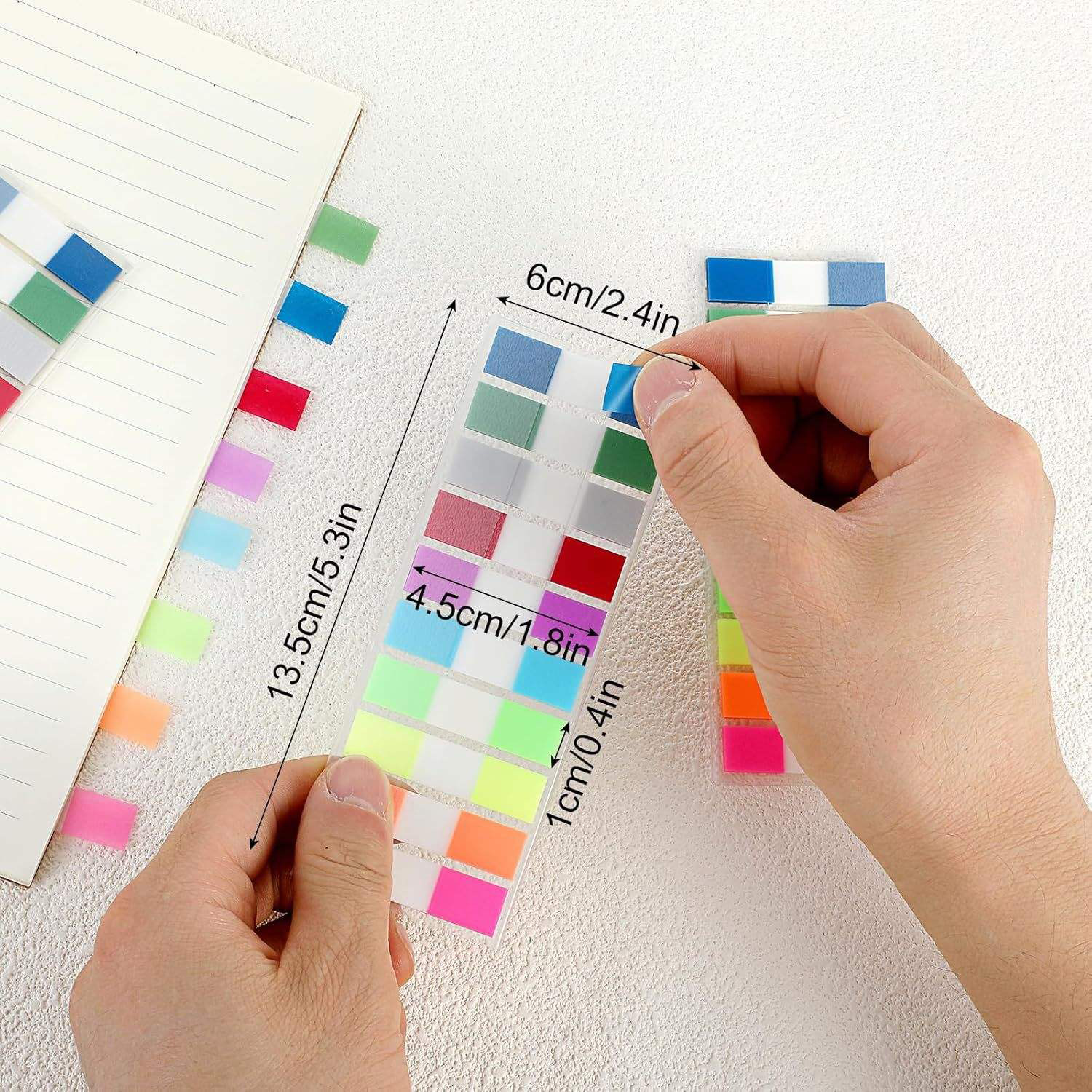 PET Waterproof Transparent Colored Page Tabs 5
