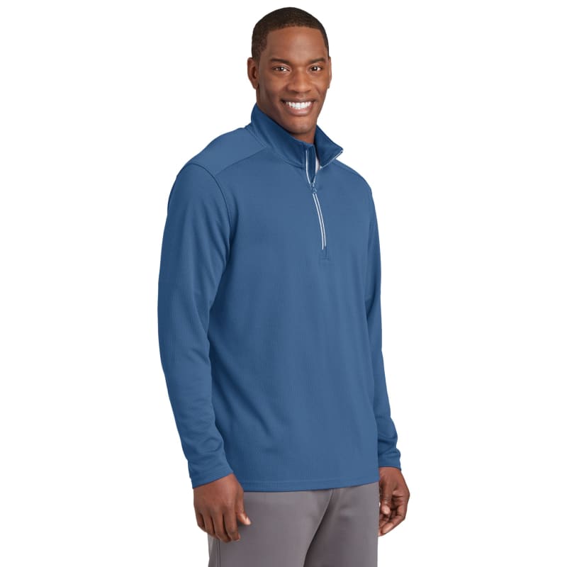 Sport-Tek Sport-Wick Textured 1/4-Zip Pullover., custom hoodie or sweatshirt with logo imprint 10