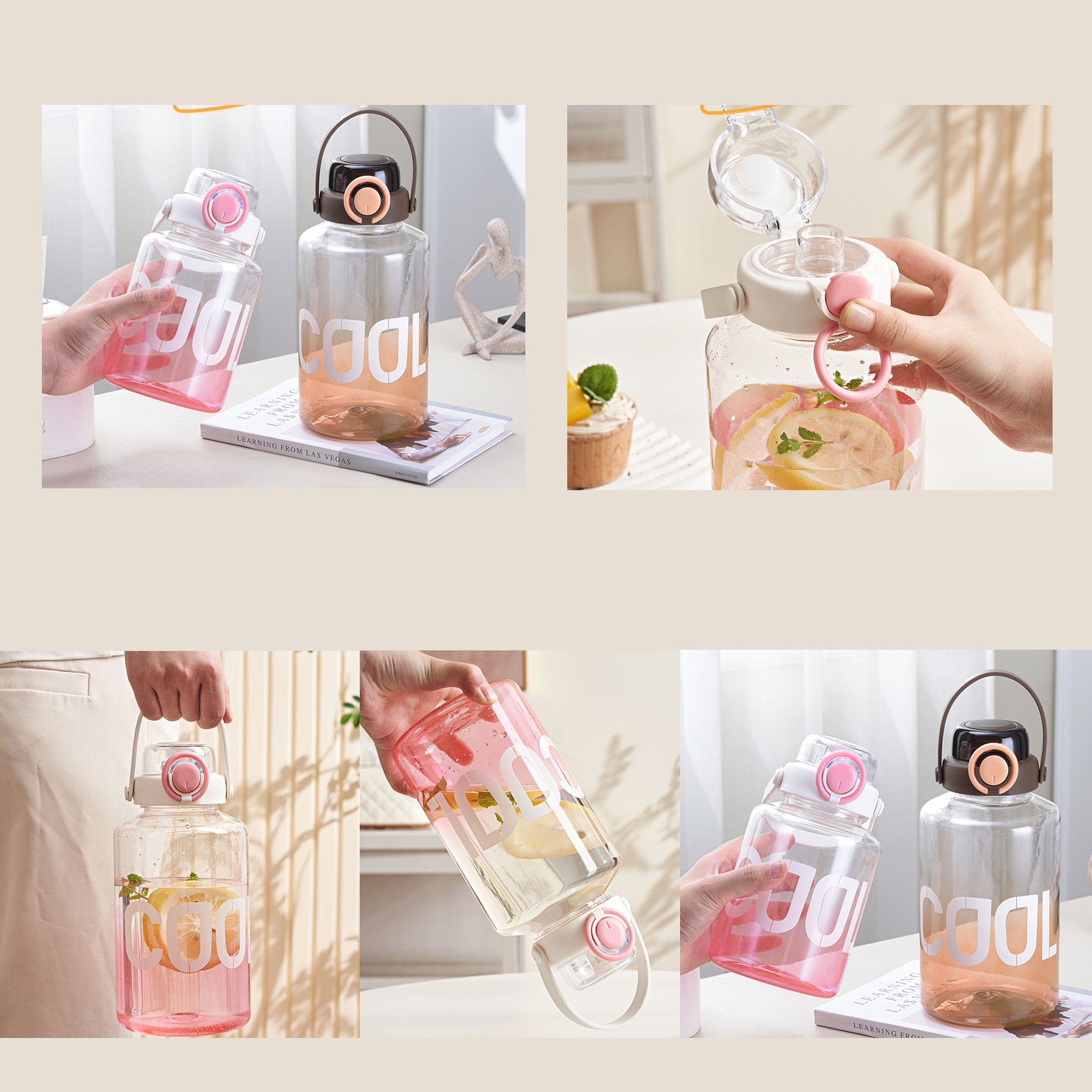 32 oz 50 oz Large-capacity Cute Water Bottle 2